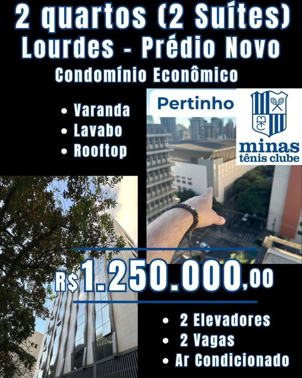 bairro de Lourdes, 2 suítes, lavabo, 2 vagas, condominio enxuto, em frente ao Minas Tenis clube, foto 4